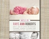 birth announcement - new here.