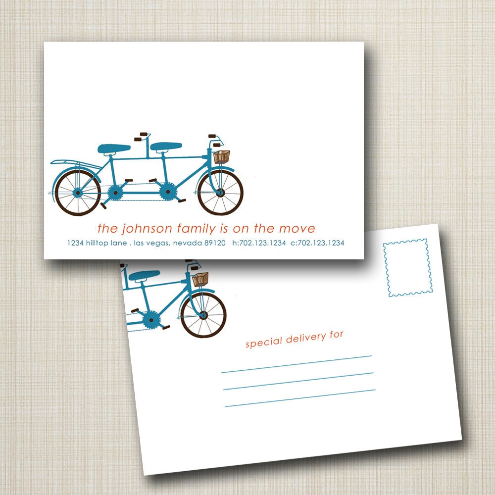 moving announcement cards - set of 25 - on the move.