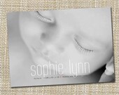 photo birth announcement baby boy or girl - little beauty.