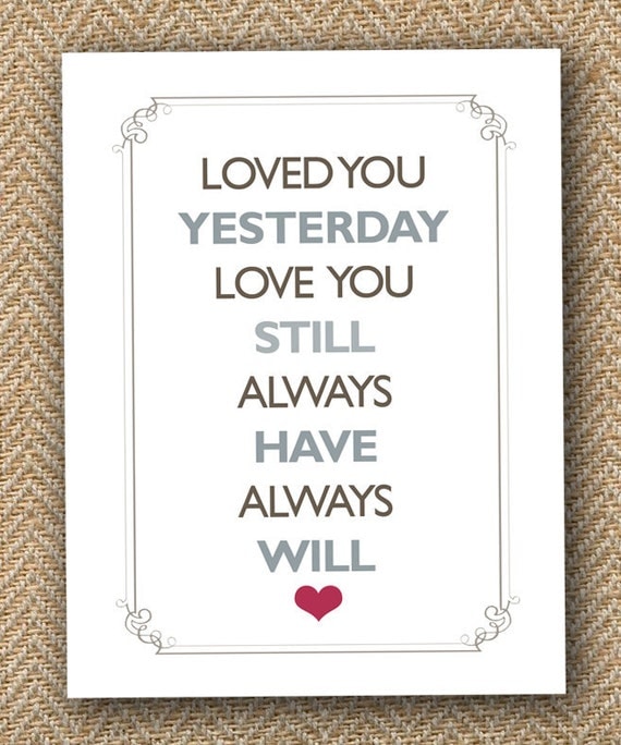 poster print - love always 8x10