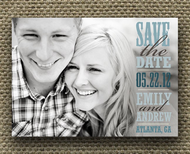 custom photo save the date - amore.