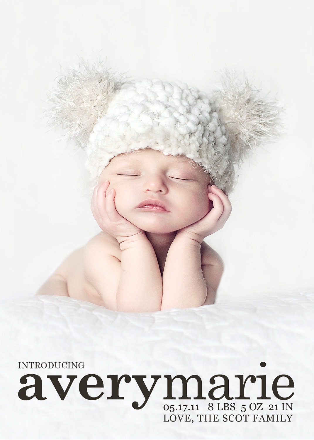 birth announcement - classic meets modern.