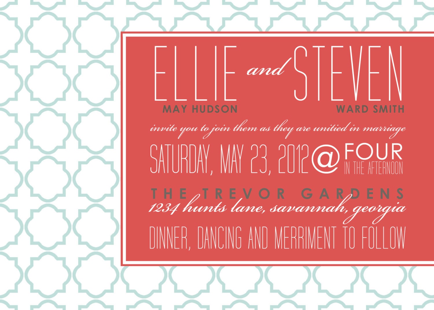 custom wedding invitation  - urban design.