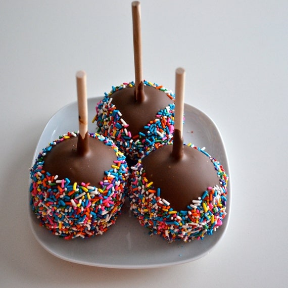 Caramel Chocolate Apples With Toppings Il_570xn