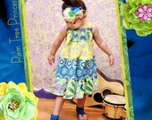 New Spring 2012 -- POP PRINCESS - Tiered Knot Dress - Available in sizes 6m 12m 18m 2T 3T 4T 5 6 7 8