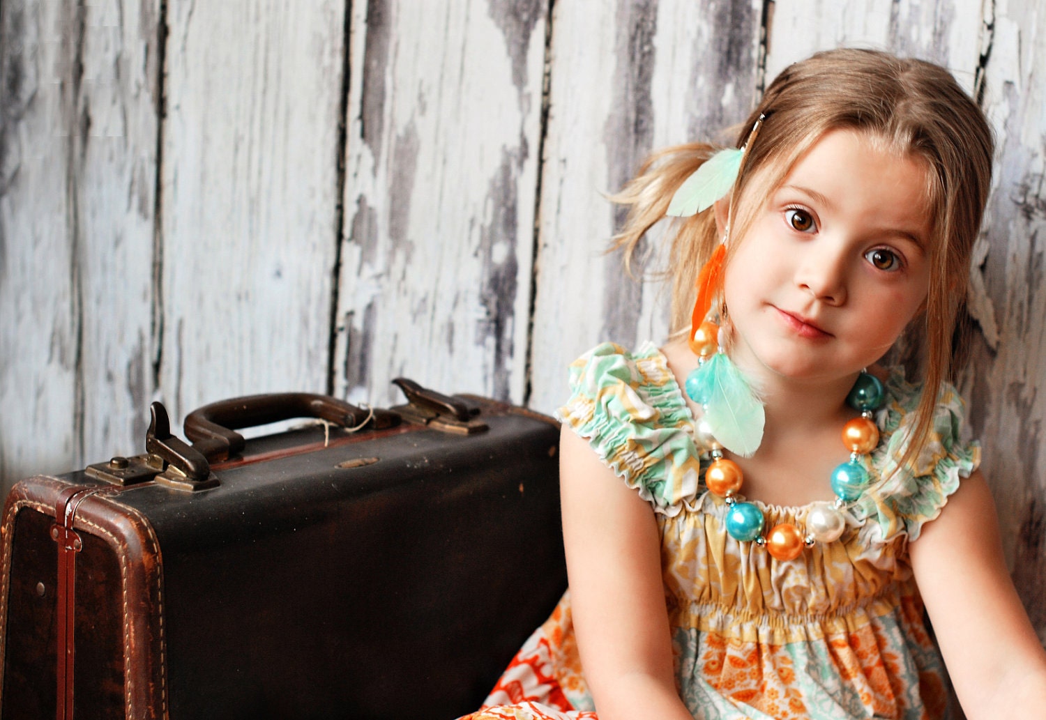 Floral Dress - Spring Dress - Orange Dress