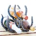 Handmade Horseshoe Wine Rack / 3 Bottle Holder