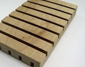 wood soap dish -- maple
