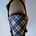 40s Gold Plaid Wedge Shoe