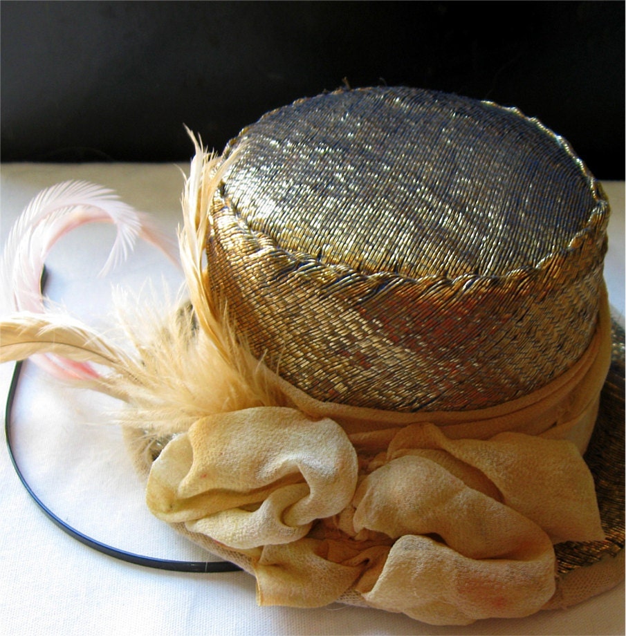 Gold Mini Top Hat Fascinator SALE