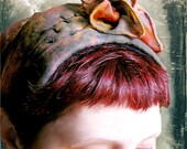 Warm Spice Cocktail Hat with Large Flower