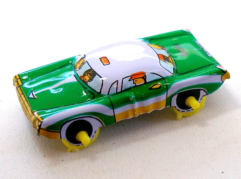 Green Machine, Tin toy car, 1960s Japan.