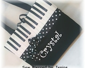 Piano Music Tote, Monogrammed