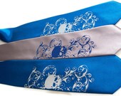 Groomsmen ties 3 wedding neckties mix or match custom colors