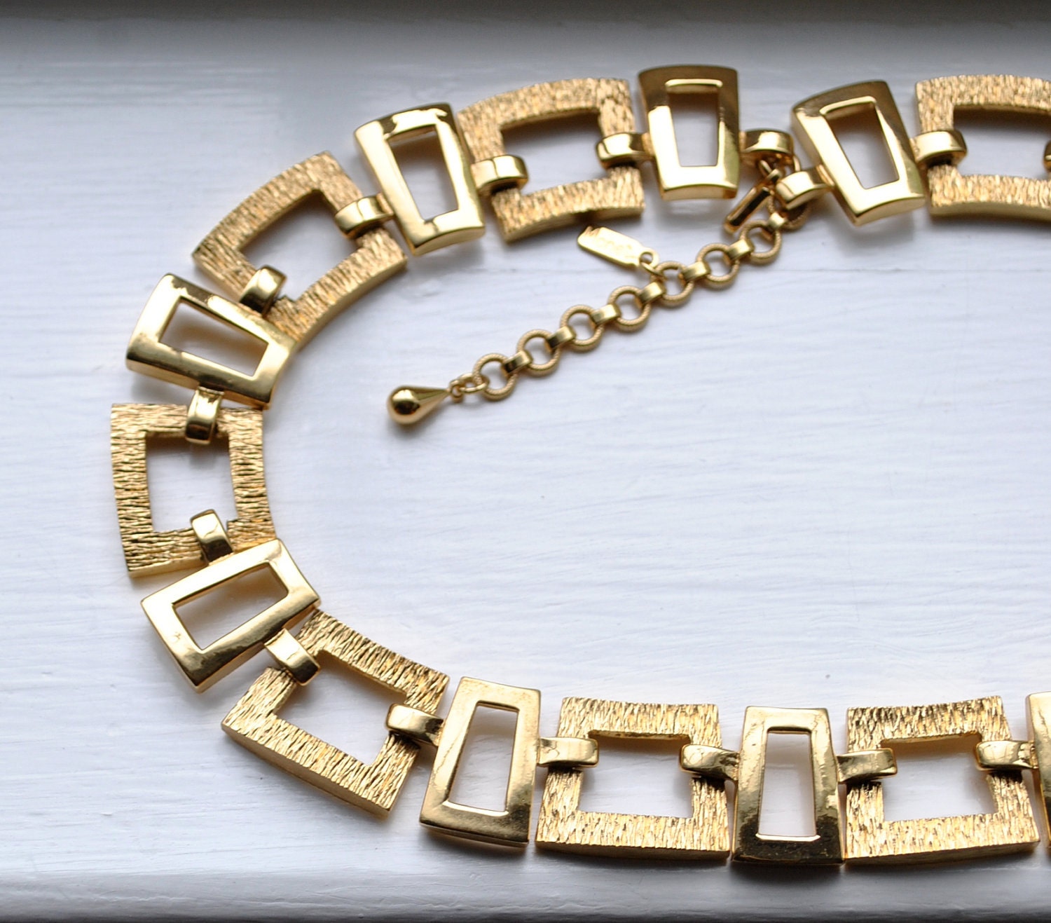 Monet Mid Century Modern Gold Choker