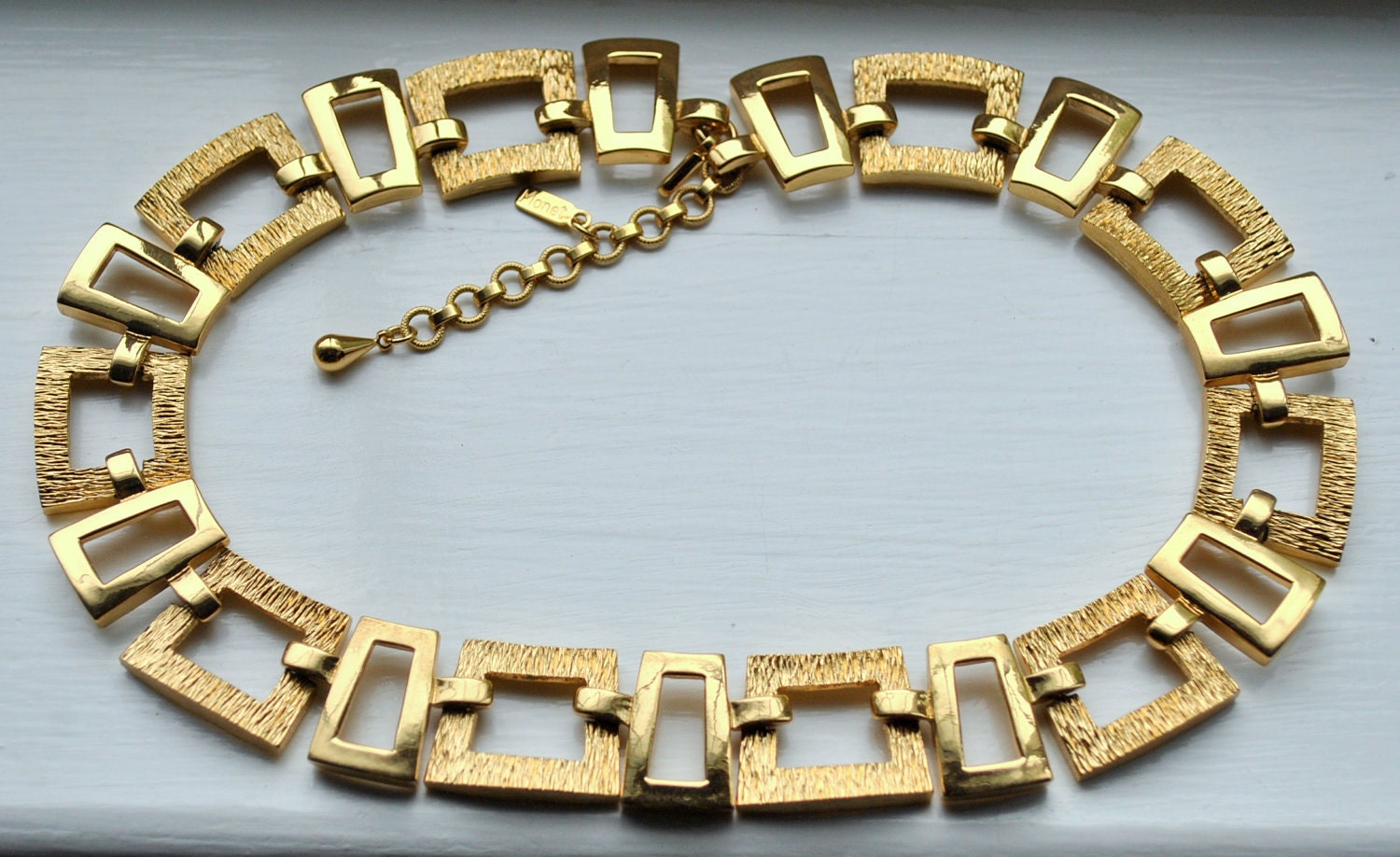 Monet Mid Century Modern Gold Choker