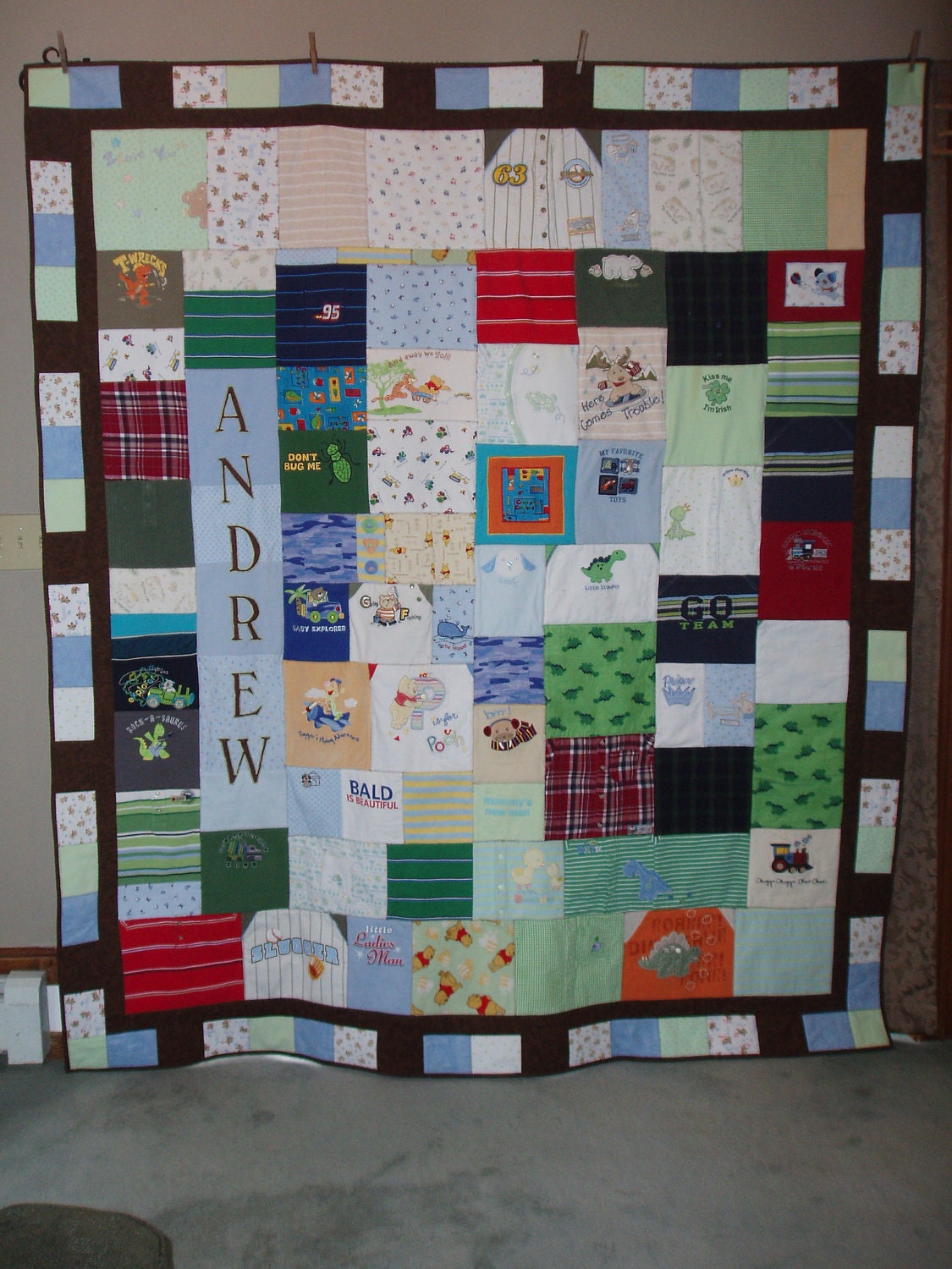 TWIN Size Baby Clothes Quilt - CUSTOM ORDERS