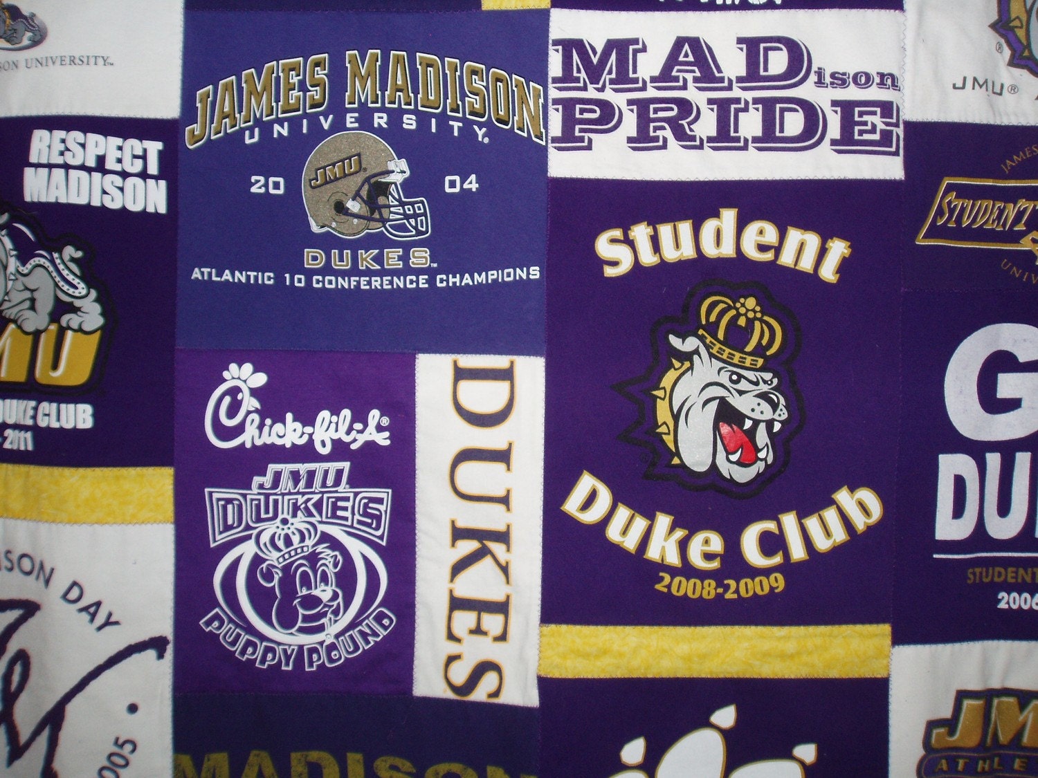 Throw size patchwork quilt made from your shirts - CUSTOM ORDERS