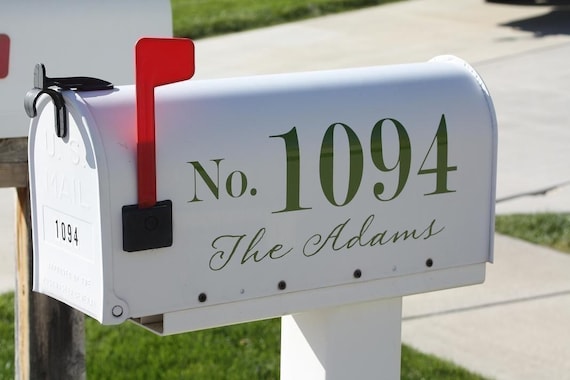 House number and last name for your mailbox (1 side only)