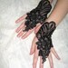 Mysterious bellydance black organza lace cuffs black lace cuffs black lace gloves gothic gloves gothic cuffs victorian gloves