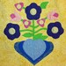 Quilted Folk Art Appliquéd Hearts and Flowers Wall Decor