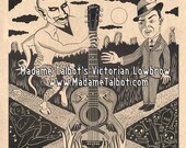 Devil at the Crossroads Delta Blues Poster Madame Talbot's Victorian Lowbrow Robert Johnson