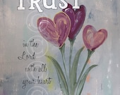 Trust in the Lord with all your heart - word art print Proverbs 3:5