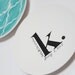 The 11 1/4" Modern Monogrammed Rimmed Collection Personalized With Name and Date