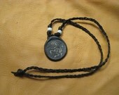 Black and white unicorn necklace