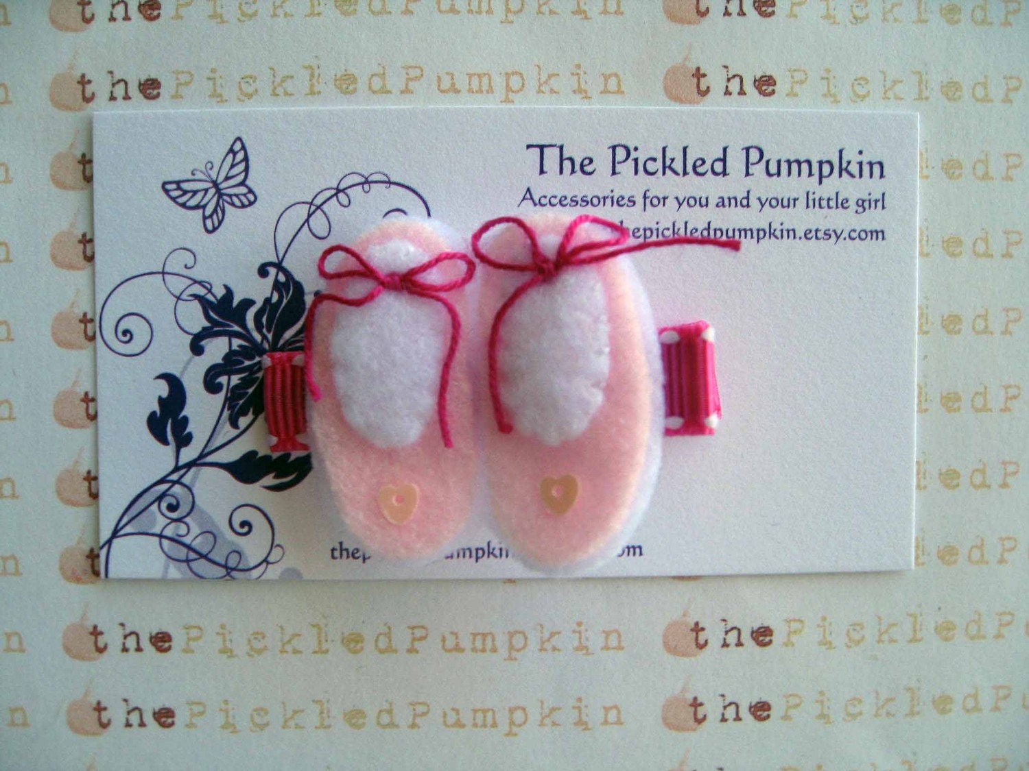 Felt Ballet Slipper Hair Clip