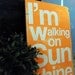 Typography Wood Sign- I'm Walking On Sunshine Orange Wall Decor
