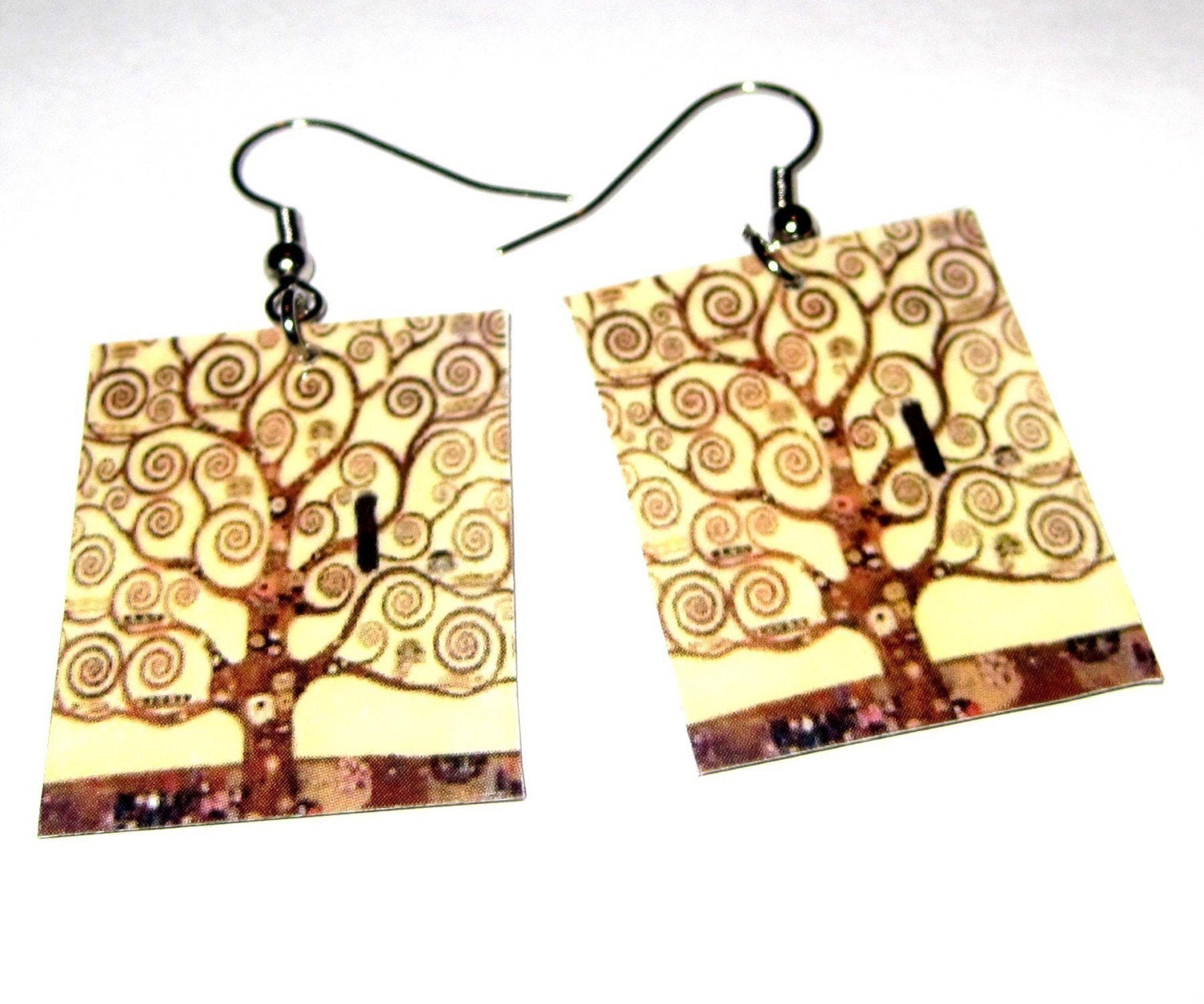 Gustav Klimt Tree of Life Earrings Photo Jewelry