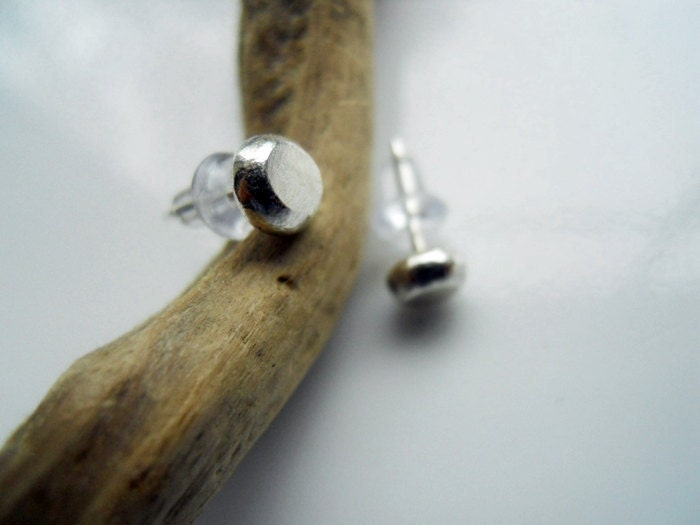 Sterling Silver Pebbles - Petite Post Stud Earrings