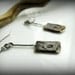 ON SALE - Salvage Look Dangle Earrings - Darkened Brass & Sterling Silver - OOAK