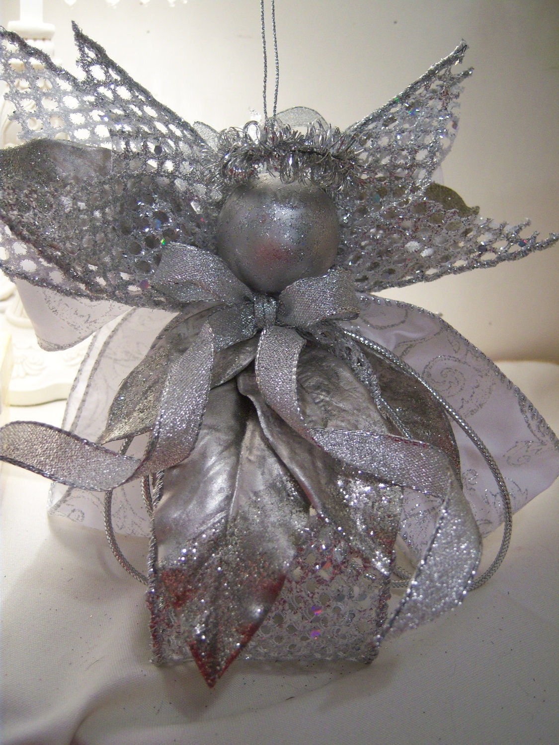 Silver Mesh Queen Angel Doll