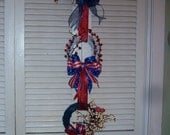 Americana Triple Wreath for Memorial Day, 4th of July, Independence Day, Labor Day