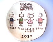 Father's Day Personalized Robot Kids Dish with FOUR kids