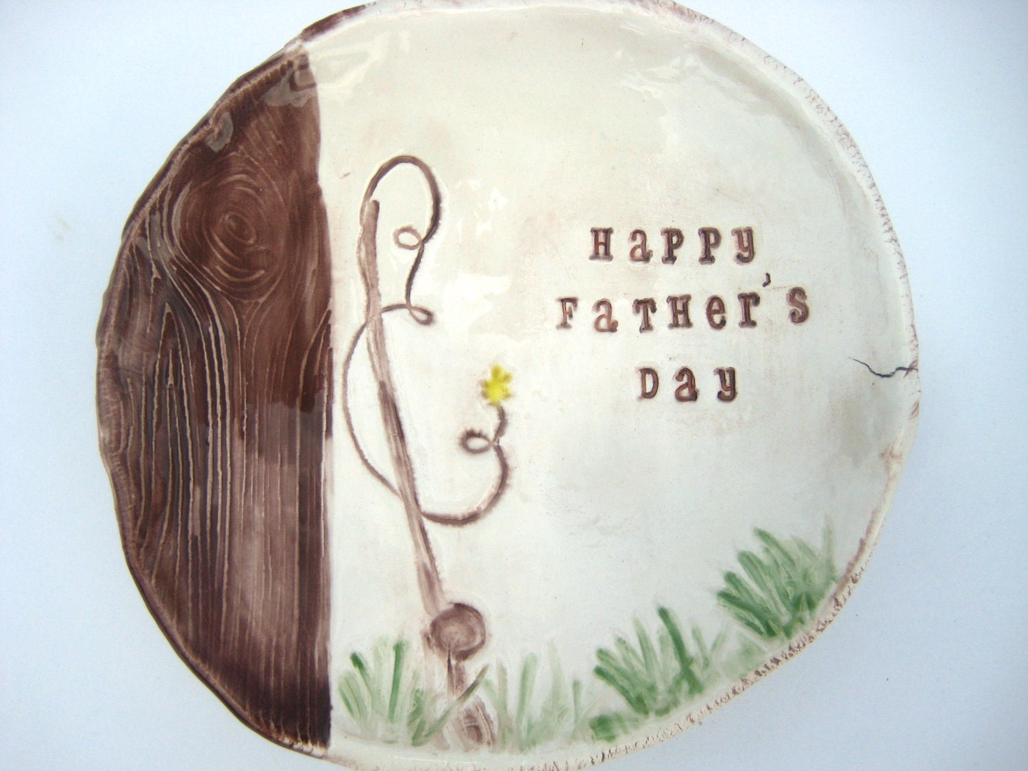 Happy Father's Day Fishing Pole Dish