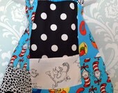 Vintage Stitches - Dr. Seuss - Scrappy Dress - Children Clothing - 12m-3 OOAK