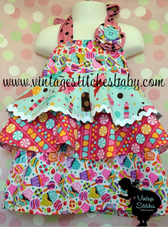 Vintage Stitches - Candyland - Dress - Girls Clothing - Emma Ruffle Dress sz 4