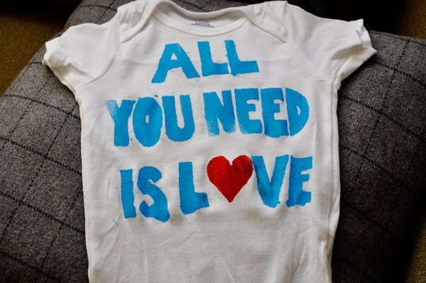 RESERVED FOR CCASAREZ  - Screenprinted Onesie 6-12 months
