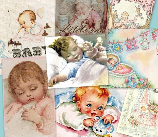 LITTLE ONE collage Digital Images  -printable download  file-