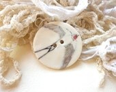 Handmade Swallow Design Porcelain Sew on Button
