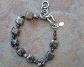 green moss agate knotted bracelet