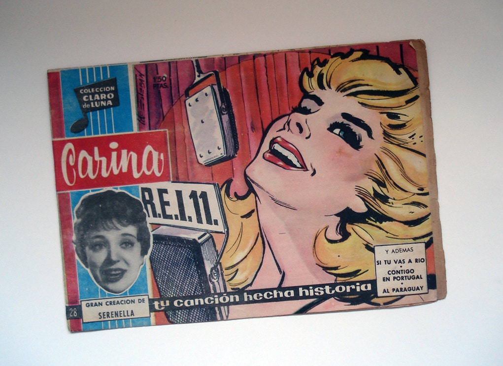 FOUND IN SPAIN -- 1950s Spanish comic book for teens - Coleccion Claro de Luna