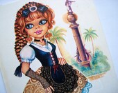 FOUND IN SPAIN -- saucy senorita postcard - 1971