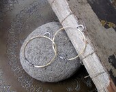 Large Forged Circle Hoop Earrings
