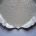 White Butterflies Scallop Plate