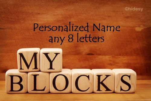 8 Personalized Toys Alphabet Blocks Wooden Baby Name Newborn Photography Props Girl Boy Baptism Gifts Babys First Birthday Wood Toddler Toys