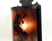 vintage masculine wall sconce . super 1970s silhouette . great for the bar
